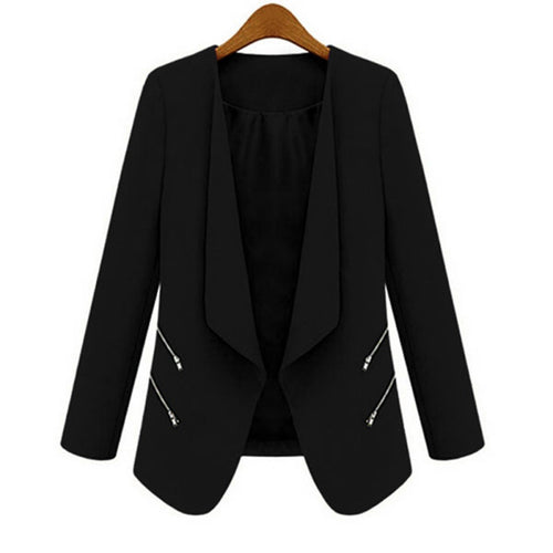 3 colors ol womens long sleeve slim lapel blazer suits jackets casual open coats blazers outwear J4U66