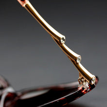 3 Colors Stylish Women Metal Frame Rhinestone Sunglasses Eyewear Glasses J4U66