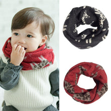 3 Colors Toddler Baby Boy Girls Warm Scarf Neckerchief Cat Pattern Imitation Cute Infant Scaves J4U66