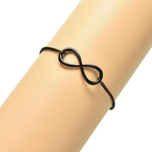 3 Colour  Popular Gold/Silver /Black Cross Infinity Chain Bracelets Bangles Jewelry For Women J4U66