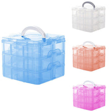 3 Layers Detachable Jewelry Box Transparent Portable Storage Container Organizer Tools Box Case Boxes J4U66