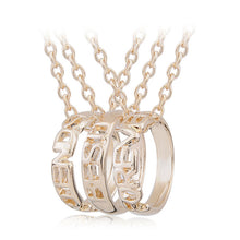 3 Part Best Friend Forever Karma Circle Necklace Infinity Circle Pendants Necklace J4U66