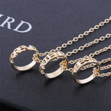 3 Part Best Friend Forever Karma Circle Necklace Infinity Circle Pendants Necklace J4U66