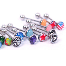 30Pcs Tongue Ring Tongue Bar Stainless Steel Body Piercing Punk Style Jewelry  J4U66