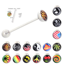 30Pcs Tongue Ring Tongue Bar Stainless Steel Body Piercing Punk Style Jewelry  J4U66