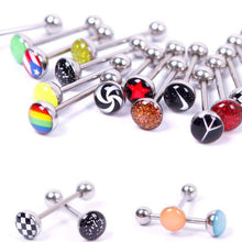 30Pcs Tongue Ring Tongue Bar Stainless Steel Body Piercing Punk Style Jewelry  J4U66