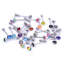 30Pcs Tongue Ring Tongue Bar Stainless Steel Body Piercing Punk Style Jewelry  J4U66
