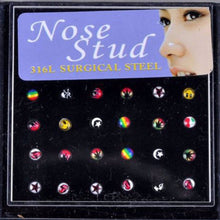 316L Stainless Surgical Steel Nose Piercing Rhinestone Stud MultiStyle Nose Ring Nose Stud Body Jewelry 24pcs or 40pcs J4U66