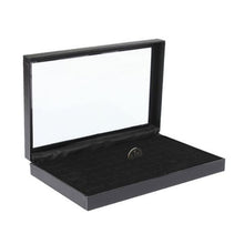 36 Slots Black Velvet Rings Jewelry Showcase Display Case Storage Box Holder Organizer P1 J4U66