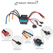 350 3300kv 4p brushless motor and 45a brushless esc led programming card combo set for 1 10 scale rc car spare parts J4U66