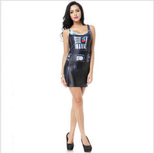 3D Digital Print Vest Dress Women Dress Womens Sexy Bodycon Mini Dress Star Wars Harry Potter Galaxy Black Print Dress J4U66