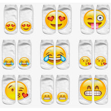 3D Emoji Printing Expression Socks Women Men Socks Funny Low Ankle Short Socks J4U66