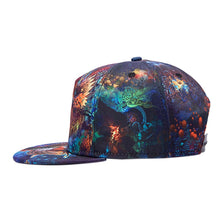 3D Print Snapback Caps Colorful Hip Hop Baseball Cap Dragon Flat Hats For Men Starry Sky Casquette Blue J4U66