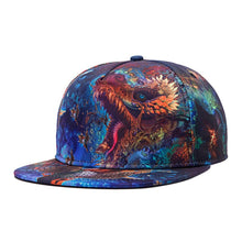 3D Print Snapback Caps Colorful Hip Hop Baseball Cap Dragon Flat Hats For Men Starry Sky Casquette Blue J4U66