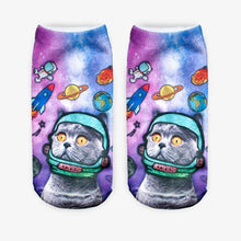 3D Printed Low Cut Ped Socks Cute Kawaii Cartoon Cat Animal Funny Short Socks For Women Girls 9 Colors J4U66