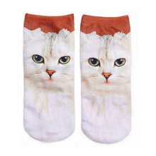 3D Printed Low Cut Ped Socks Cute Kawaii Cartoon Cat Animal Funny Short Socks For Women Girls 9 Colors J4U66