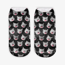 3D Printed Low Cut Ped Socks Cute Kawaii Cartoon Cat Animal Funny Short Socks For Women Girls 9 Colors J4U66