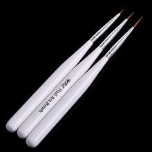 3pcs nail art brush acrylic uv gel nail false tips builder brush pen J4U66
