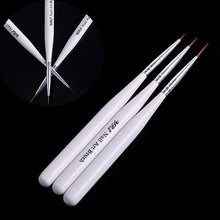 3pcs nail art brush acrylic uv gel nail false tips builder brush pen J4U66