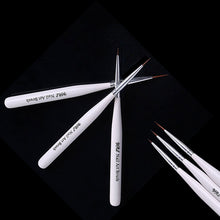 3pcs nail art brush acrylic uv gel nail false tips builder brush pen J4U66