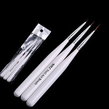 3pcs nail art brush acrylic uv gel nail false tips builder brush pen J4U66