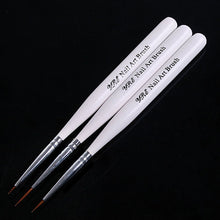 3pcs nail art brush acrylic uv gel nail false tips builder brush pen J4U66