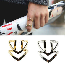 3pc Gold Sliver Arrow Shape Knuckle Rings Set punk cuff finger ring set gift for women girl J4U66