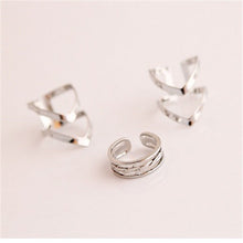 3pc Gold Sliver Arrow Shape Knuckle Rings Set punk cuff finger ring set gift for women girl J4U66