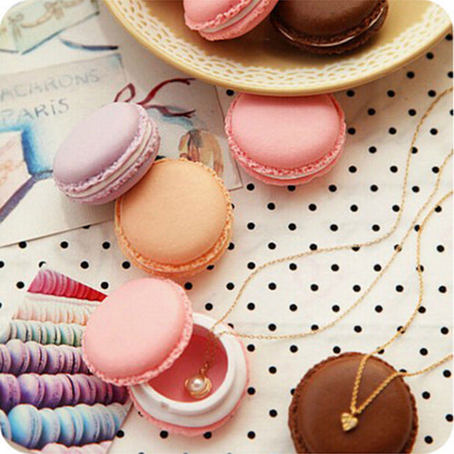 4*4*2CM Cute Candy Color Macaron Mini Storage Box Jewelry Box Pill Carrying Cases Birthday Gift J4U66