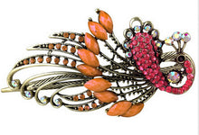 4.7x2.3 inch Lovely Peacock Hair Clip Women Hair Clips Blue Hairpin Vintage Rhinestone Jewelry J4U66