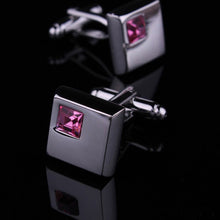 4 Color shirt cufflinks for men's cuff buttons blue Crystal cuff links  J4U66