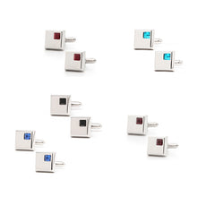 4 Color shirt cufflinks for men's cuff buttons blue Crystal cuff links  J4U66