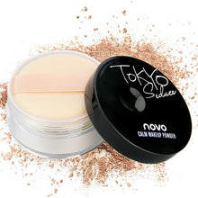 4 colors women face powder smooth loose makeup transparent finishing waterproof for face finish setting with puff J4U66