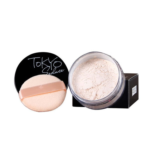 4 colors women face powder smooth loose makeup transparent finishing waterproof for face finish setting with puff J4U66
