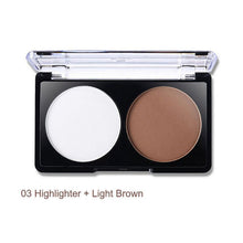 4 patterns face shading powdercontour highlighter bronzer palette set trimming makeup face contour grooming pressed powder J4U66