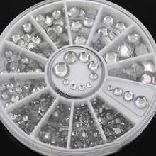 4 Size Nail Art 3D Crystal Transparent Diamante Rhinestone Crystal Nail Art Decal Tips Glitters Stickers Nail Art Decoration J4U66