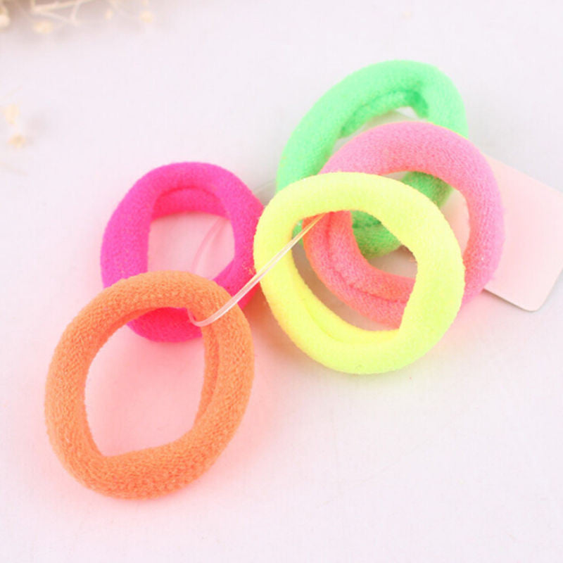 40Pcs Colorful Child Hair Holders Cute Rubber Hair Bands Elastics Accessories 3cm Girl Women Charms Tie Gum Headbands J4U66