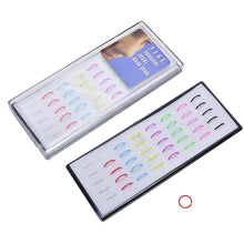 40pcs/box Neon Color Surgical Stainless Steel Fake Piercing Hoop Nose Ring J4U66