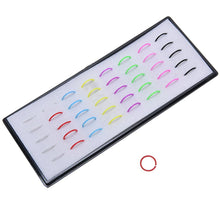 40pcs/box Neon Color Surgical Stainless Steel Fake Piercing Hoop Nose Ring J4U66