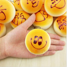 4CM Cute Smiley Face Bread Squishy Key Ring Charm/Mobile Phone Strap/Phone Charm/Bag Pendant J4U66