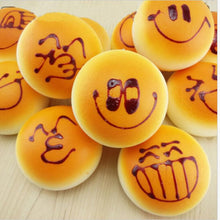 4CM Cute Smiley Face Bread Squishy Key Ring Charm/Mobile Phone Strap/Phone Charm/Bag Pendant J4U66