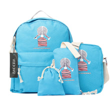 4pcs  girls backpack set bagpack women casual canvas korean school bags femme printing laptop back pack mochila feminina J4U66