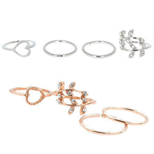 4pcs Cute Urban Crystal Plain Above Knuckle Wedding Party Ring Band Midi Ring Gold Silver Bague Femme J4U66
