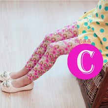 5~12 years baby kids stretch skinny leggings pants printed floral girls trousers J4U66