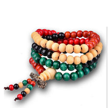 5 Colors 6mm 108 Prayer Bead Mala Multi-layer Bracelet Women Men Sandalwood Buddhist Buddha Meditation Bracelets J4U66