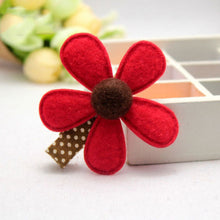 5 Colors children hairpins Girl Hairclip Mini Cloth Flower hair clip S DIY baby girl hair accessories J4U66