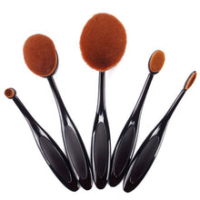 5 Pieces/set Cosmetic Oval Makeup Brushes Set Blush Powder Foundation Beauty Eyeshadow Toothbrush Kit Tool J4U66