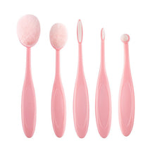 5 Pieces/set Cosmetic Oval Makeup Brushes Set Blush Powder Foundation Beauty Eyeshadow Toothbrush Kit Tool J4U66