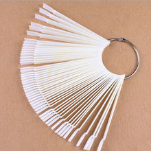 50 pieces false display nail art fan wheel polish practice tip sticks design decor set J4U66