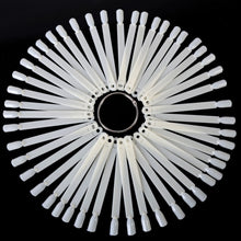50 pieces false display nail art fan wheel polish practice tip sticks design decor set J4U66